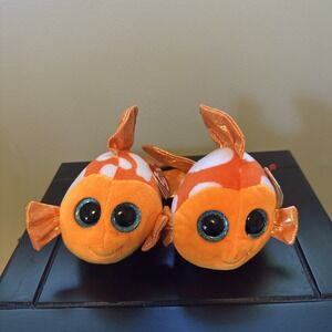 TY Sami the Fish 6" Beanie BOOS‎ Plush Stuffed Animals Lot 2 Includes Ear Tags